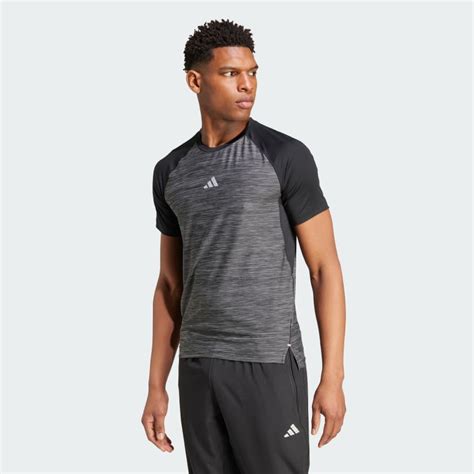 adidas trainingsshirt schwarz männer|Gym+ Training 3.